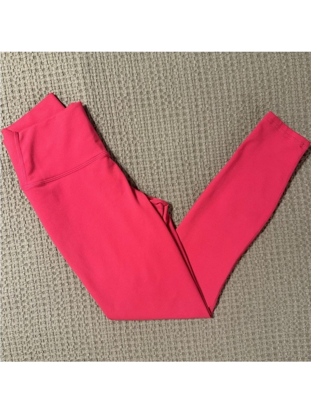 Fabletics Powerhold Pink High Rise Solid Ankle Leggings Stretch Waist XS 24”